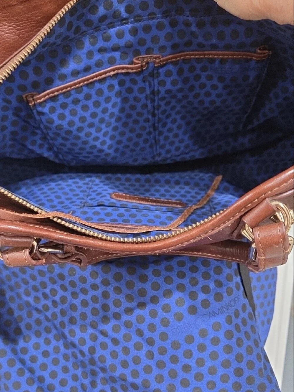 Rebecca Minkoff Pink and Brown Woven Satchel with Leather Trim Original Dust Bag